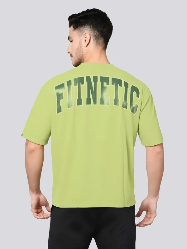 Green__Solid_Oversized_Round_Neck_Comfort_T-_Shirt