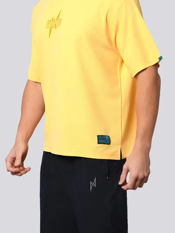 Yellow_Solid_Oversized_Round_Neck_Comfort_T-Shirt