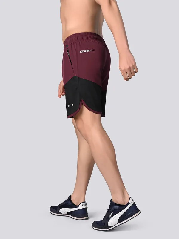 Unstoppable_Maroon_DualTone_Shorts