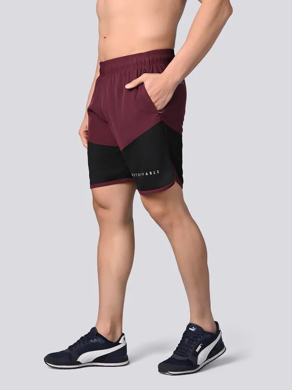 Unstoppable_Maroon_DualTone_Shorts