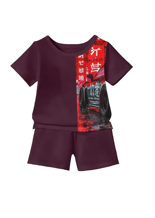 Wine_Printed_T-shirt_&_Short_Set_For_Kids