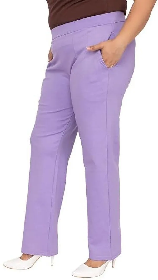Purple_Plus_Size_Polycotton_Solid_Casual_Regular_Fit_Palazzos_For_Women