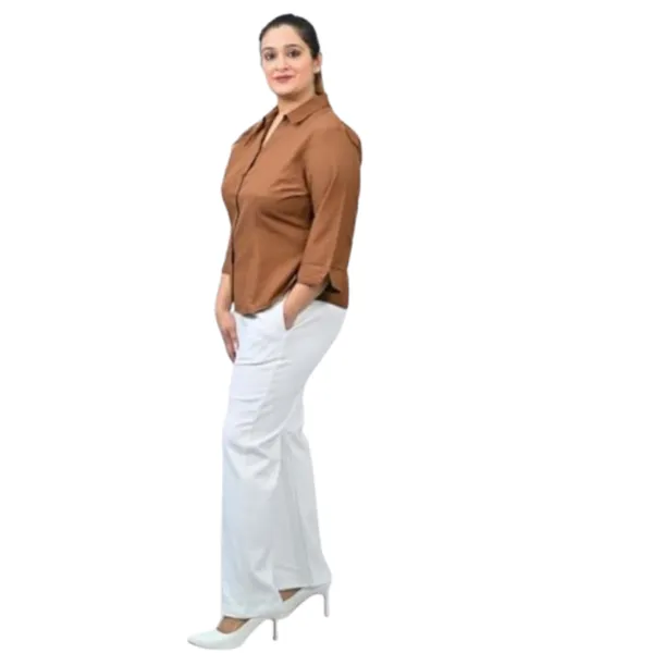 White_Plus_Size_cotton_blend_Solid_Casual_Regular_Fit_Palazzos_For_Women