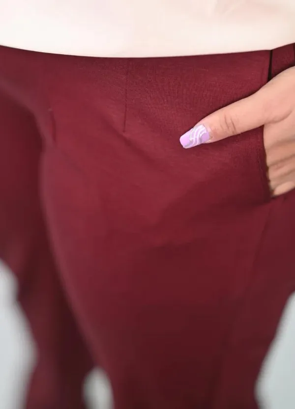 Wine_Plus_Size_Cotton_Blend_Solid_Casual_Regular_Fit_Palazzos_For_Women