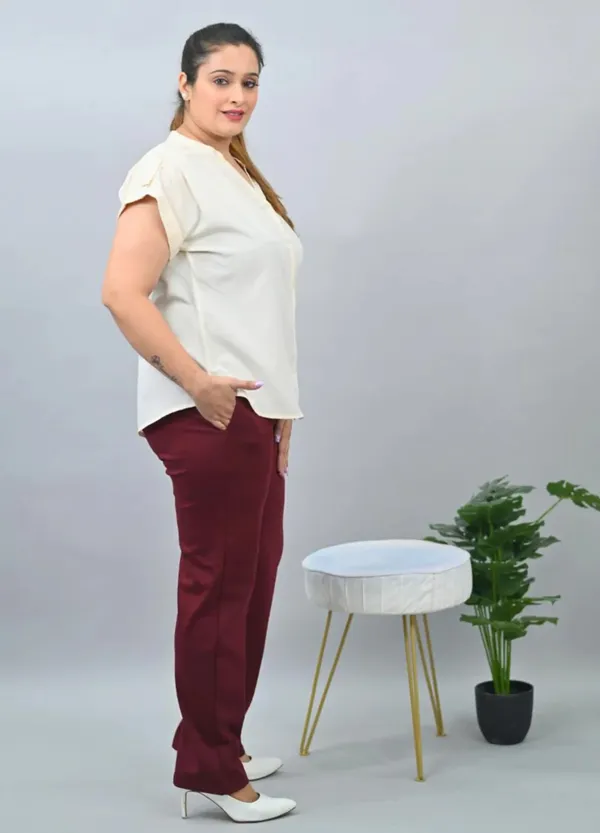 Wine_Plus_Size_Cotton_Blend_Solid_Casual_Regular_Fit_Palazzos_For_Women