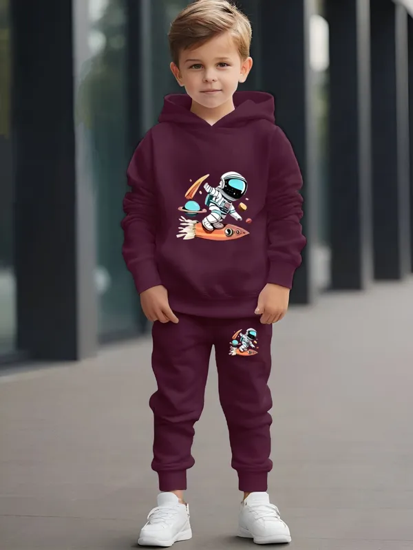 Wine_Astronaut_Print_Loafer_Hoodie_Set_For_Kids_|_Sweatshirt_&_Track_pant_For_Boys