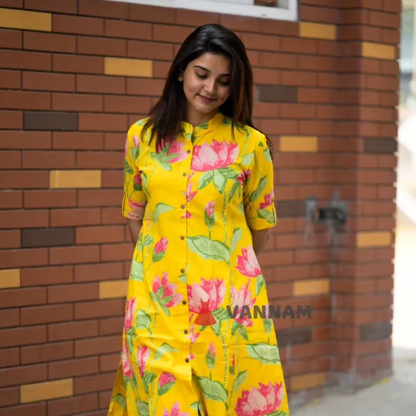 Yellow_Lotus_Cotton_Co-Ord_Set_For_Women