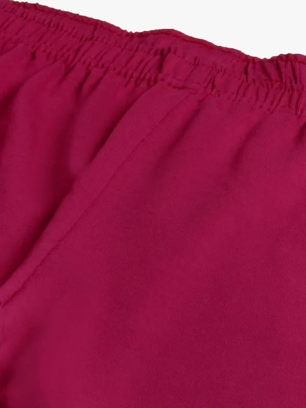 Magenta_Viscose_Rayon_Elasticated_Waistband_Churidaar_Length_Leggings_For_Women_&_Girls