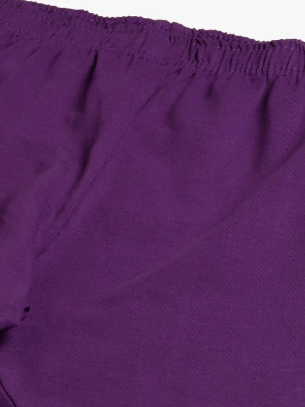 Purple_Viscose_Rayon_Elasticated_Waistband_Churidaar_Length_Leggings_For_Women_&_Girls