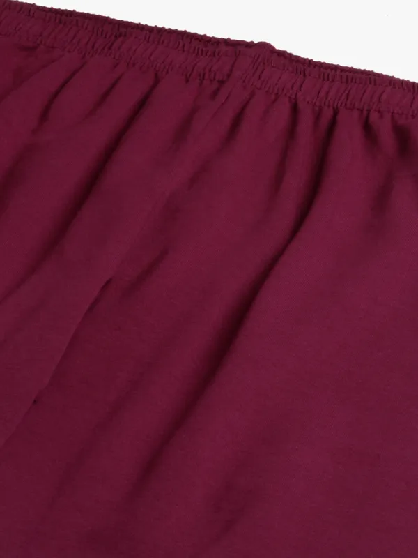 Dark_Purple_Viscose_Rayon_Elasticated_Waistband_Churidaar_Length_Leggings_For_Women_&_Girls