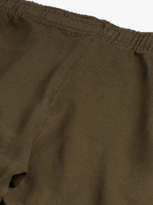Dark_Green_Viscose_Rayon_Elasticated_Waistband_Churidaar_Length_Leggings_For_Women_&_Girls