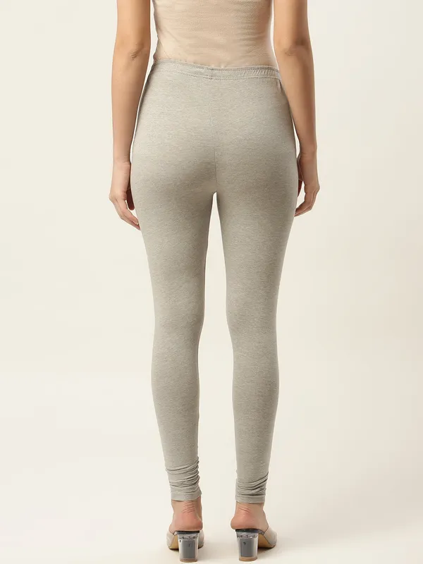 Smoke_Grey_Viscose_Rayon_Elasticated_Waistband_Churidaar_Length_Leggings_For_Women_&_Girls