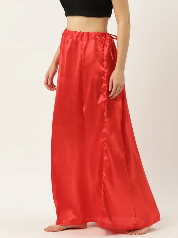 Red_Elastane_Flared_Saree_Petticoat_For_Women