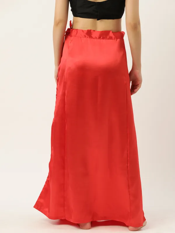 Red_Elastane_Flared_Saree_Petticoat_For_Women