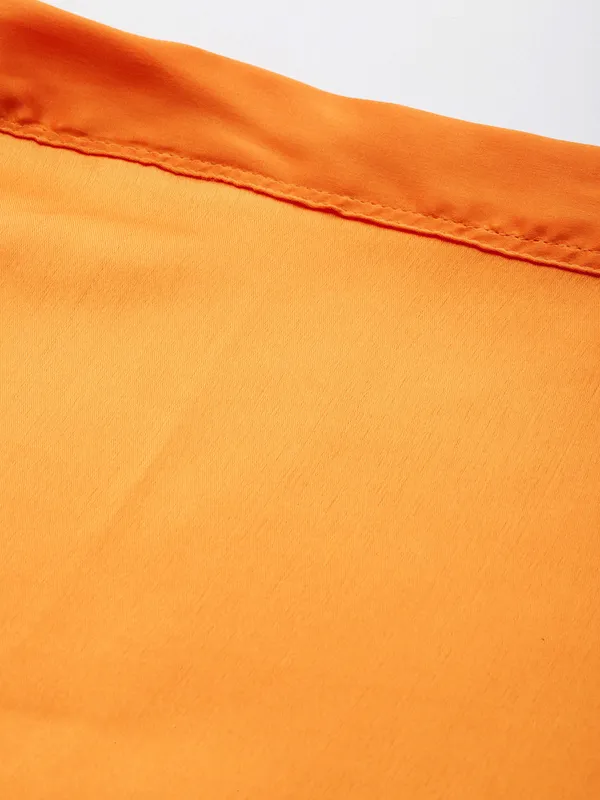 Sunset_Orange_Elastane_Flared_Saree_Petticoat_For_Women