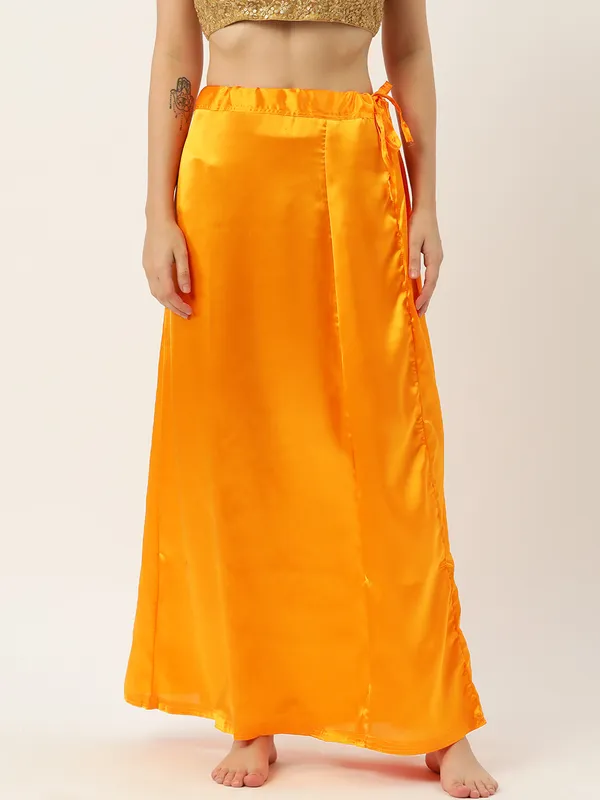 Sunset_Orange_Elastane_Flared_Saree_Petticoat_For_Women