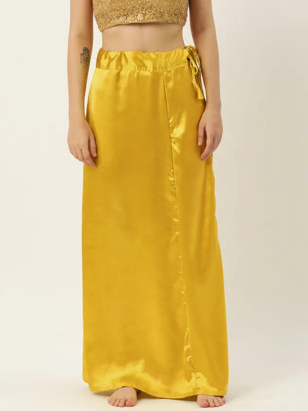 Maize_Elastane_Flared_Saree_Petticoat_For_Women