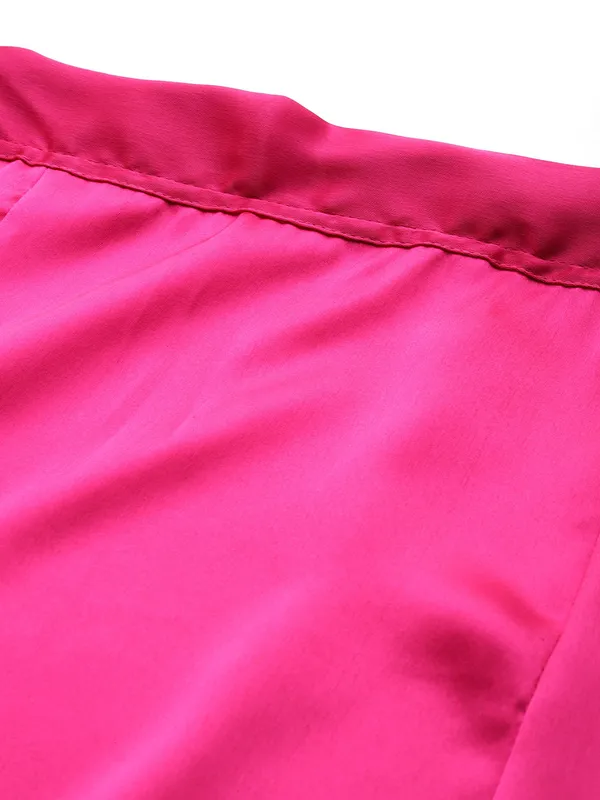Magenta_Elastane_Flared_Saree_Petticoat_For_Women