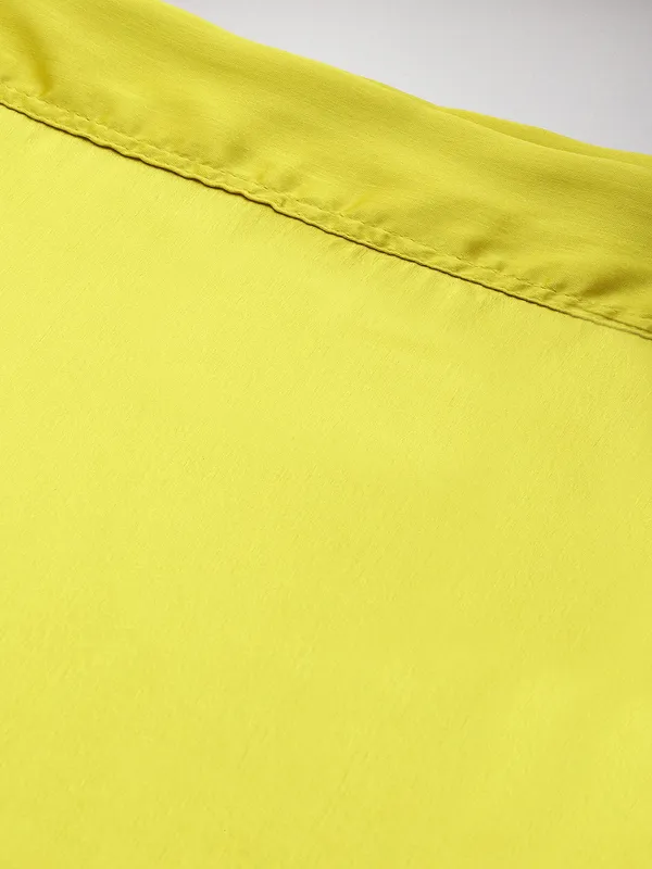 Yellow_Green_Elastane_Flared_Saree_Petticoat_For_Women