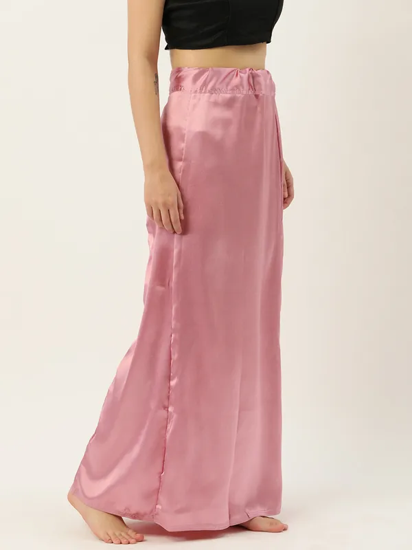 Rust_Elastane_Flared_Saree_Petticoat_For_Women