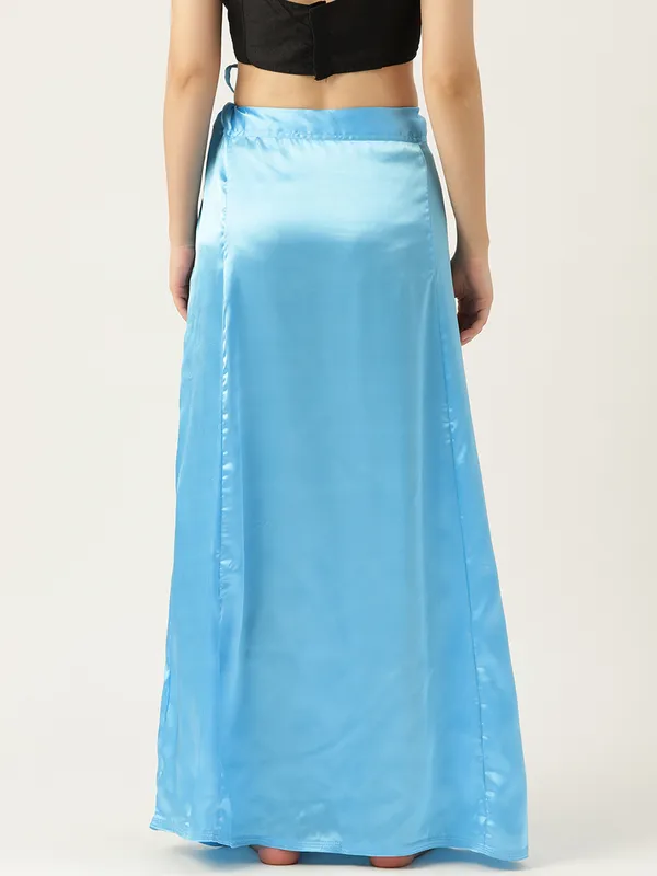 Sky_Blue_Elastane_Flared_Saree_Petticoat_For_Women
