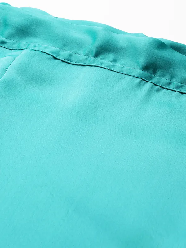 Blue_Elastane_Flared_Saree_Petticoat_For_Women