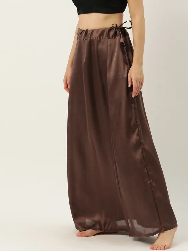 Brown_Elastane_Flared_Saree_Petticoat_For_Women