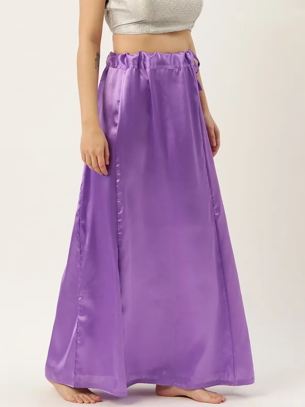 Lavender_Elastane_Flared_Saree_Petticoat_For_Women