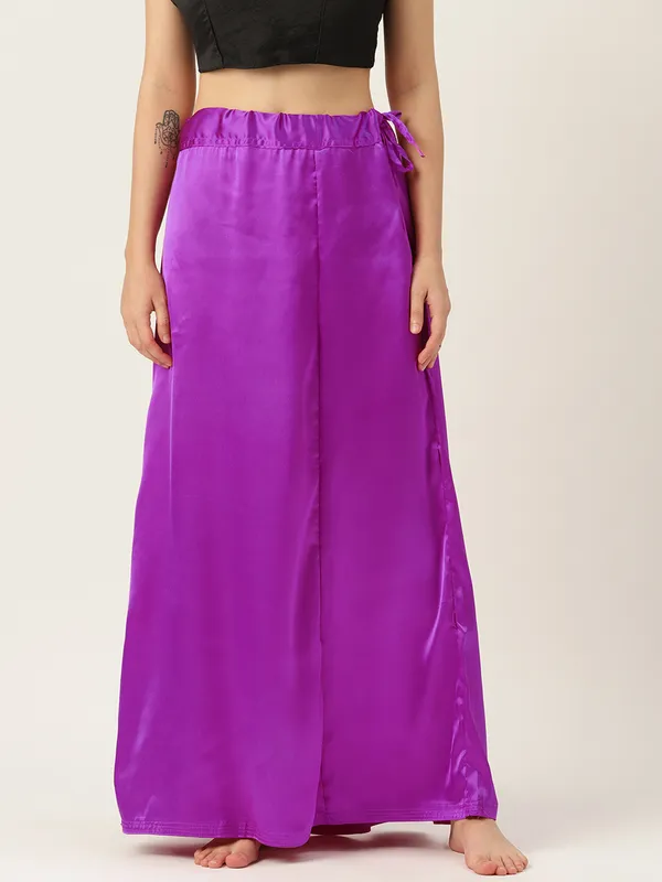 Purple_Elastane_Flared_Saree_Petticoat_For_Women