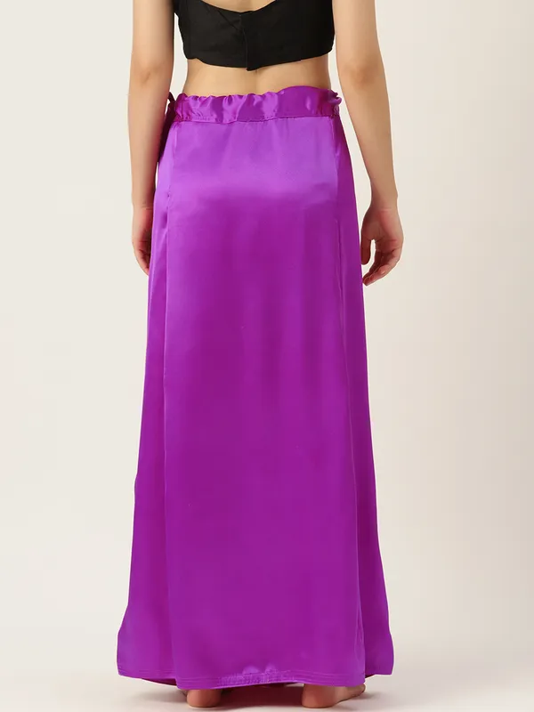 Purple_Elastane_Flared_Saree_Petticoat_For_Women