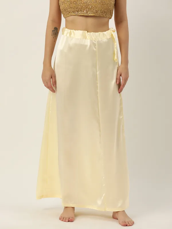 Cream_Elastane_Flared_Saree_Petticoat_For_Women