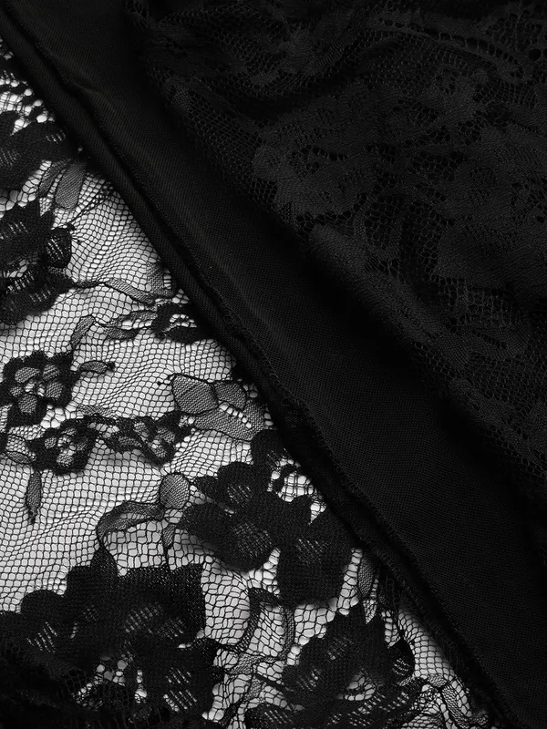 Black_Babydoll_Lingerie/Nighty_With_Full_Lace_Fabric_And_Thong_Panty
