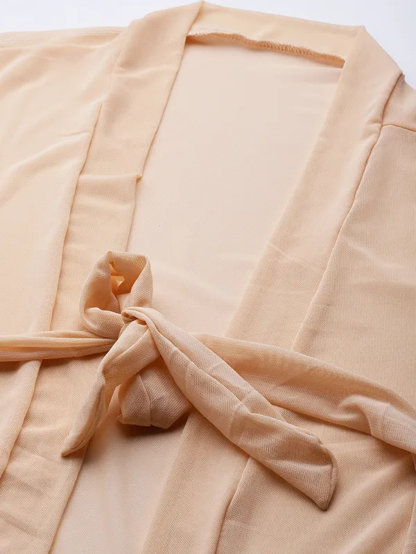 Skin_Solid_Satin_Finish_Babydoll_With_Robe_&_Thong