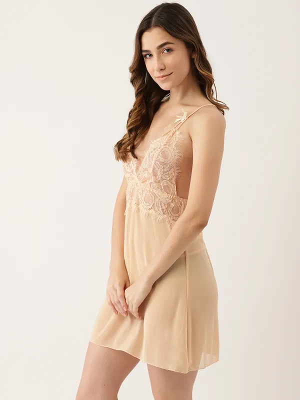 Skin_Solid_Satin_Finish_Babydoll_With_Robe_&_Thong