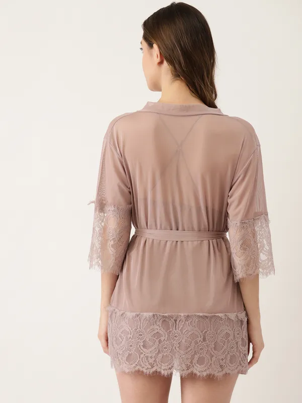 Brown_Solid_Satin_Finish_Babydoll_With_Robe_&_Thong