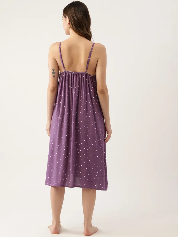 Purple_Polka_Dot_Printed_Nightwear/_Nighty_For_Women