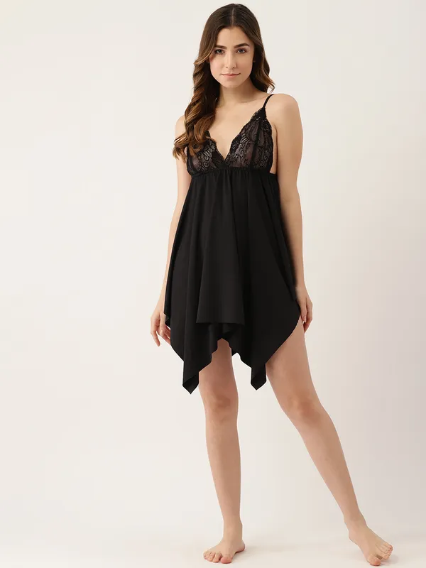 Black_Babydoll_Lingerie/Nighty_With_Thong_Panty