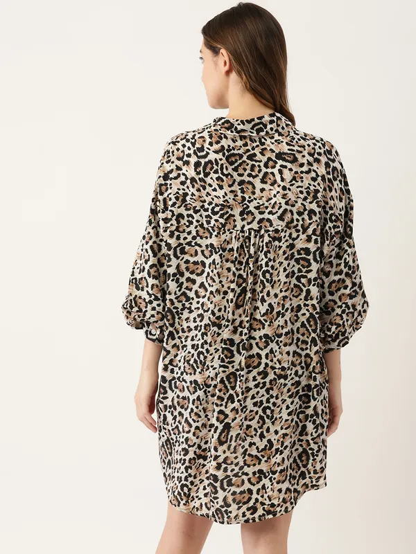 Brown_Nightwear_Sleepshirt/_Nighty_For_Women