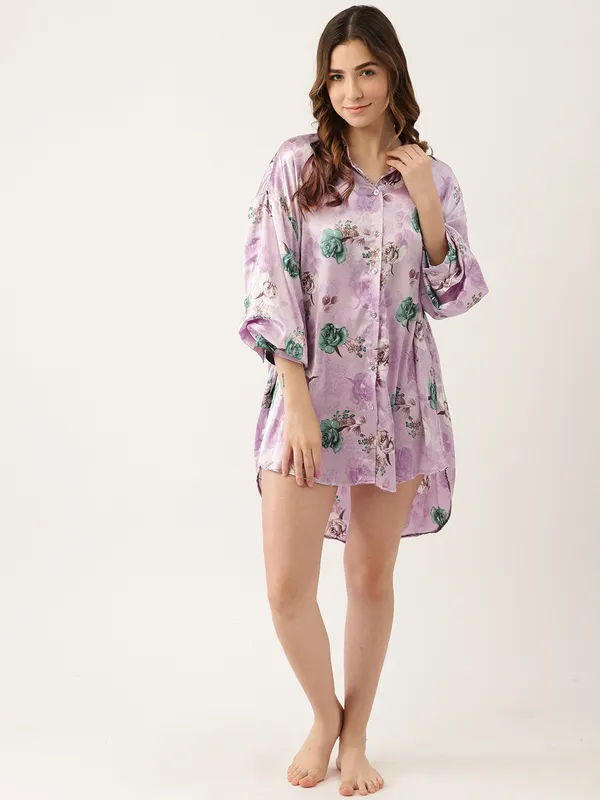 Purple_Nightwear_Sleepshirt/_Nighty_For_Women