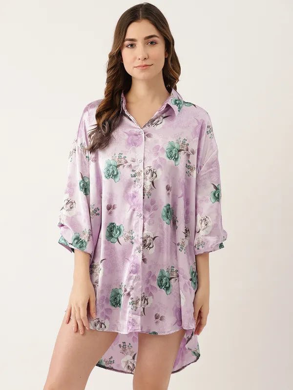 Purple_Nightwear_Sleepshirt/_Nighty_For_Women