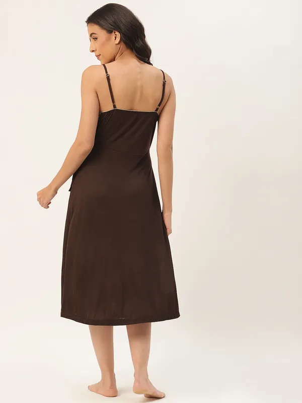 Dark_Brown_Solid_Finish_Nightwear/_Nighty_With_Modal_Fabric_And_Lace_For_Women