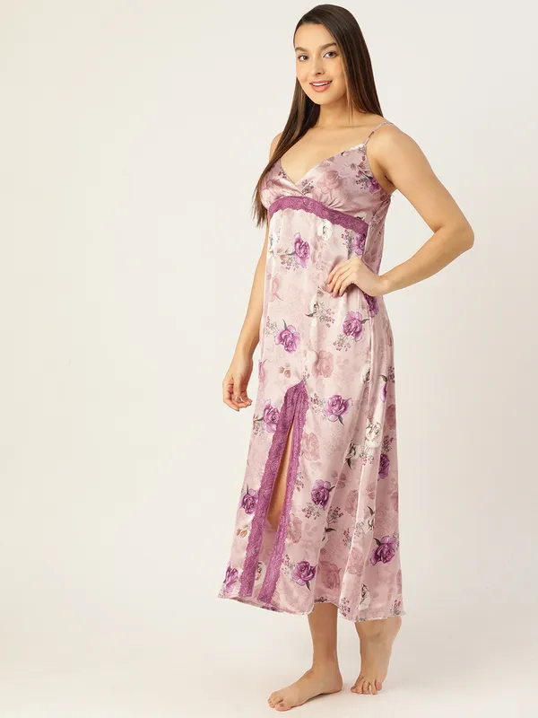 Purple_Floral_Print_Satin_Nightwear/_Nighty_For_Women