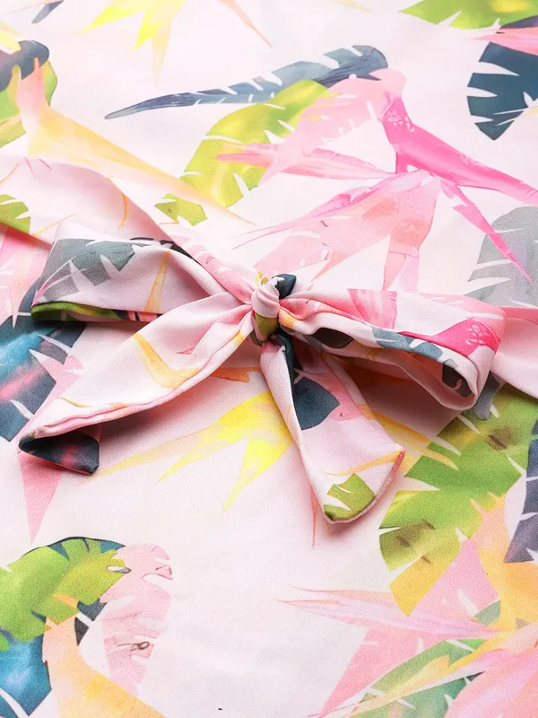 Baby_Pink_Printed_Kaftan_Nighty/_Nightwear_For_Women