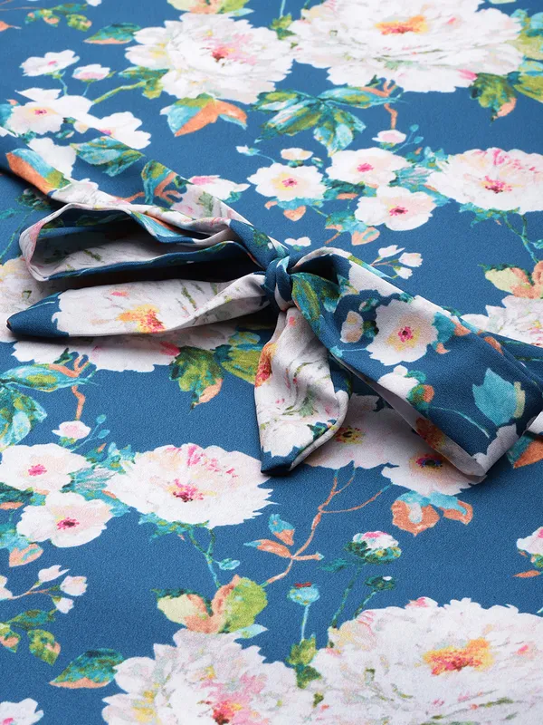 Blue_Printed_Kaftan_Nighty/_Nightwear_For_Women