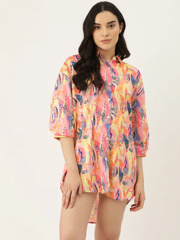 Peach_Babydoll_Sleepshirt/_Nighty_For_Women