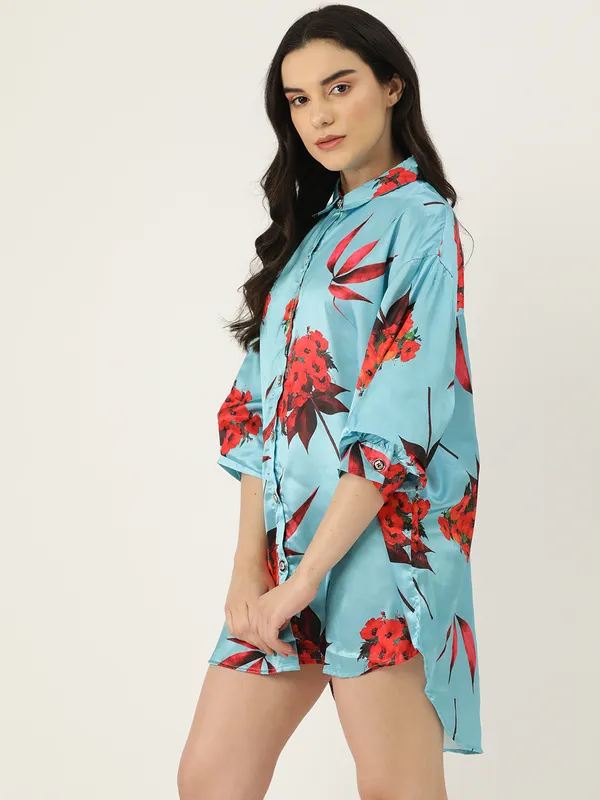 Sky_Blue_Babydoll_Sleepshirt/_Nighty_For_Women