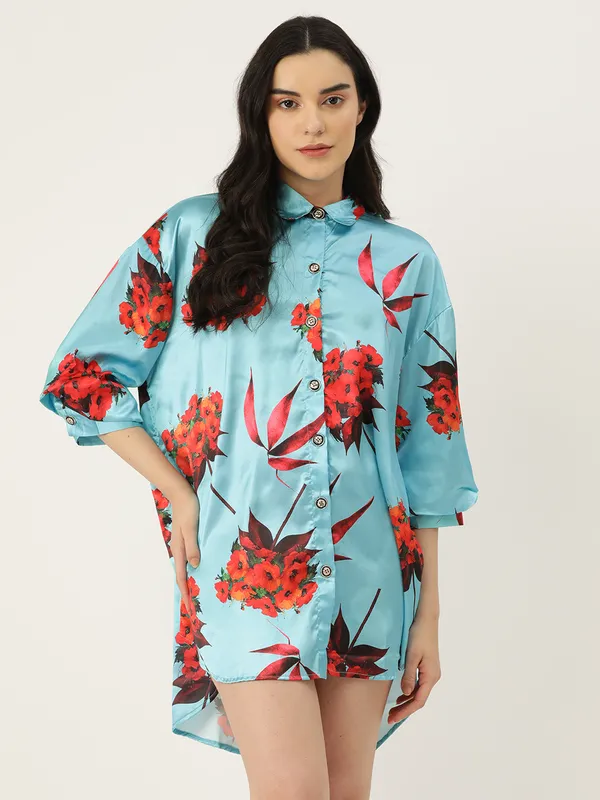 Sky_Blue_Babydoll_Sleepshirt/_Nighty_For_Women