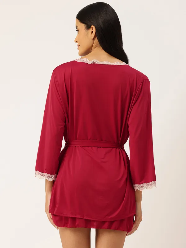 Red_Luxurious_Icy_Satin_Babydoll_Nightwear_Robe_Set