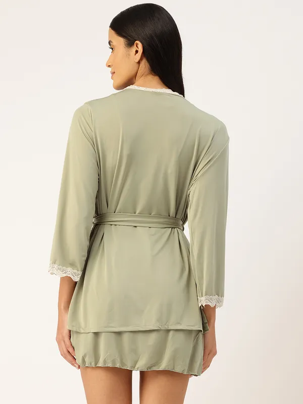 Pista_Green_Luxurious_Icy_Satin_Babydoll_Nightwear_Robe_Set