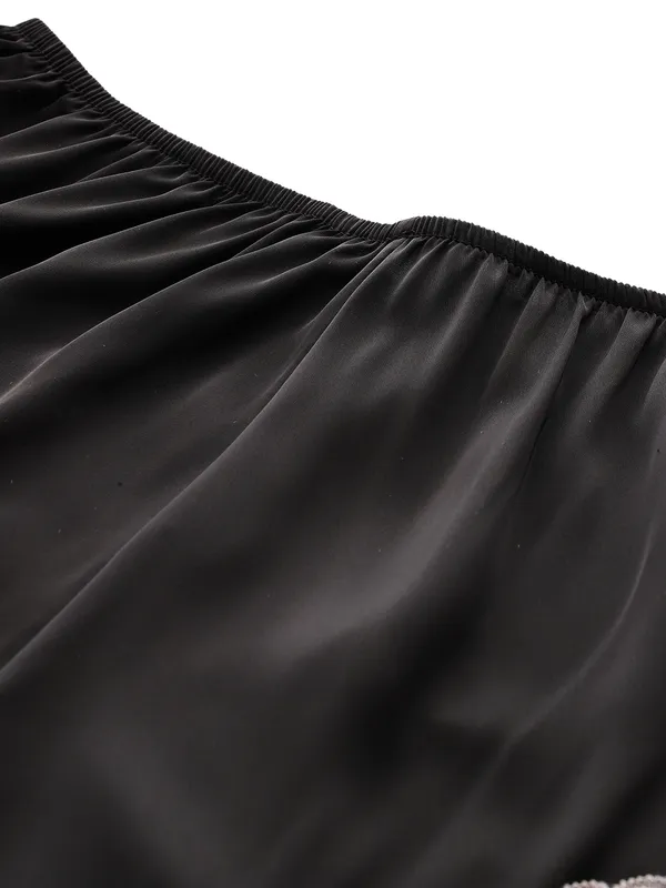 Black_Essential_Satin_Silk_Cami_Short_Set_For_Women
